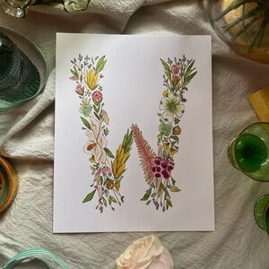 Hattie Darling - 8x10” Monogram Art Print - W